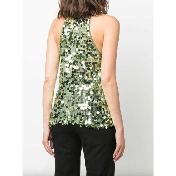 Forte Forte Sequin Embellished Top Rose Gold PINK Womens Size 3 US 8 - Picture 8 of 8